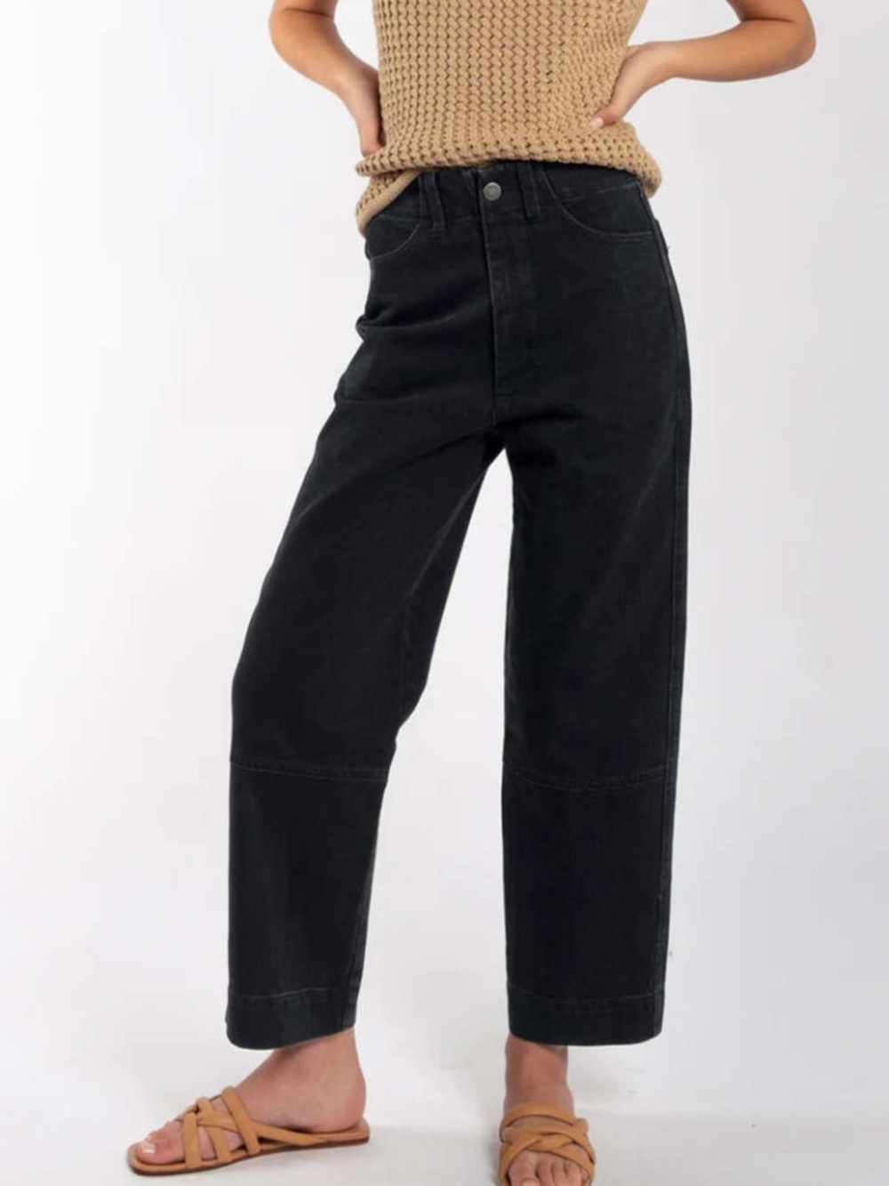 MICAELA GREG The Seamed Jean in Faded Black Fall Winter 2021 Size M - Picture 5 of 16